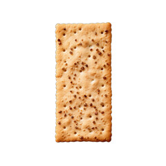 Flaxseed cracker isolated on transparent background