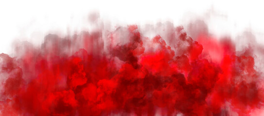 red artificial explosion smoke