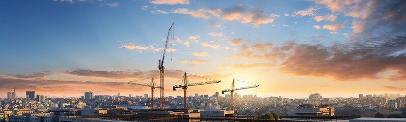 Fototapeta premium sunset over the harbor