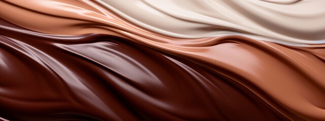 Melted chocolate spreads texture background seamless pattern.