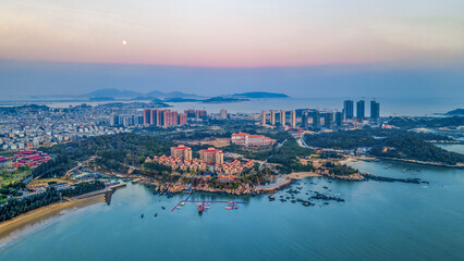 Fototapeta premium Aerial photography of Maluan Bay, Dongshan County, Zhangzhou City, Fujian Province, China