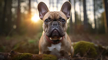 Foto op Plexiglas French Bulldog, outside, AI Generated © Belogorodov