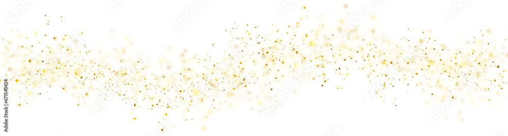 Canvas Prints isolated gold glittering particle effect
