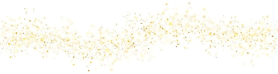 isolated gold glittering particle effect
