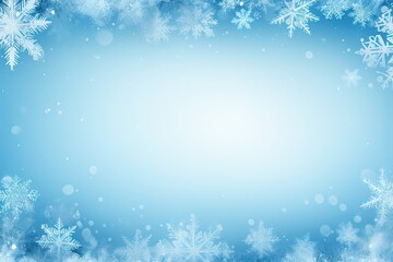 Fototapeta na wymiar Snowy Christmas winter card mockup, frame, background. Generative AI.
