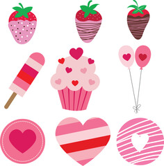 Cute Valentine Sweets Clipart