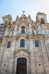 Fototapeta na wymiar Church in Braga, Northern Portugal, close up of the building, selective focus