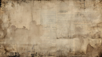 Newspaper paper grunge vintage old aged texture background