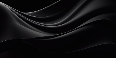 Obraz premium Wavy black background