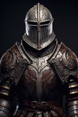 Naklejka premium medieval knight portrait high detail