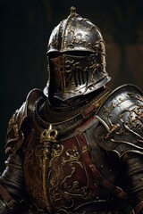 medieval knight portrait high detail