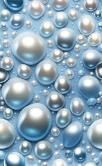 Abstract background with white and blue pearls. .ai