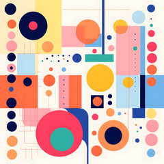 Seamless retro pattern with circles