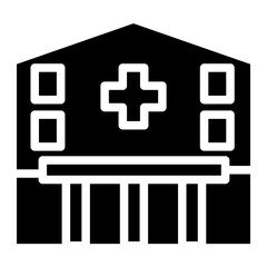 Obraz premium hospital glyph