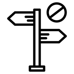 arrow board line icon