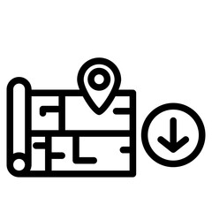 maps with location line icon