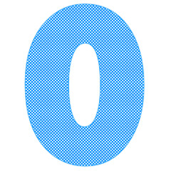 Blue polka dot english letters