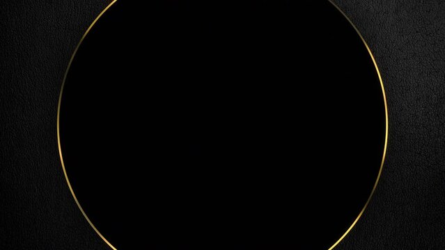 Luxury gold title border background. Black abstract text banner. Blank vip backdrop with golden frame. Copy space for casino royal or grand hotel logo