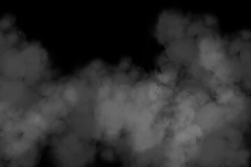White fog or smoke on dark copy space background. for modern advertising graphics and website illustration