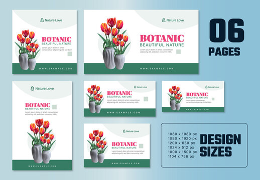Botanical Banner Ads Design