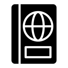 passport book glyph icon