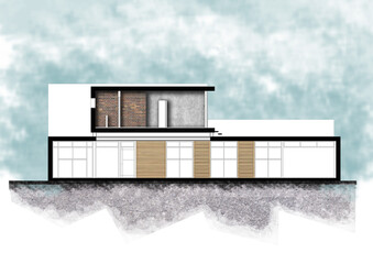 Casa Minimalista con texturas