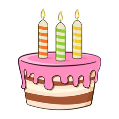 Birthday cake with candles