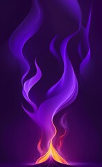 Purple gradient background with abstract flame. .ai