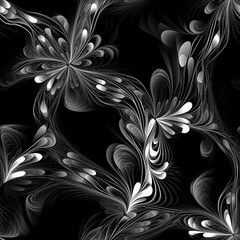 Geometric Fractals and Fractal Elegance in Monochrome Pattern