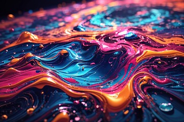 Abstract Background with Color Waves with generative ai