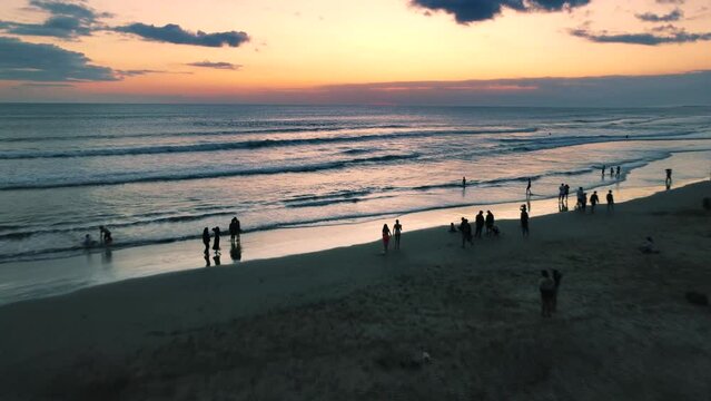Beautifull Sunset in Legian Beach, Bali, Indonesia