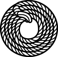 Coiled rope icon vector, filled flat sign, solid pictogram isolated sign, symbol, vector, art