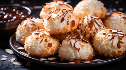 Coconut and almond macaroons