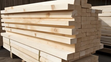 a stack of wood planks