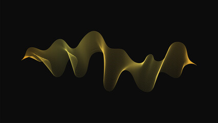 Obraz premium Abstract backdrop with luxury golden waves