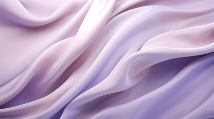 Obraz premium Beautiful silk flowing swirl of pastel gentle calming lilac and light purple cloth background. Generative AI.