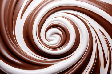 Chocolate. Melted chocolate top view. Confectionery concept.