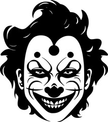 Clown | Minimalist and Simple Silhouette - Vector illustration