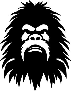 Bigfoot | Black and White Vector illustration