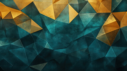 Low Poly Teal Triangle Mosaic