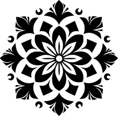 Mandala | Minimalist and Simple Silhouette - Vector illustration