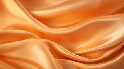 Light brown orange gold yellow silk satin. Color gradient. Golden luxury elegant abstract background. Generative AI.