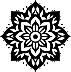 Mandala | Minimalist and Simple Silhouette - Vector illustration