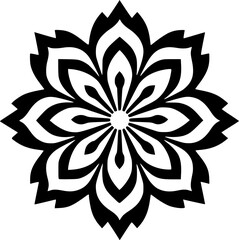 Mandala - Minimalist and Flat Logo - Vector illustration