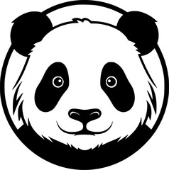 Panda | Minimalist and Simple Silhouette - Vector illustration