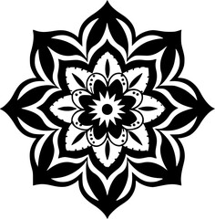 Mandala | Black and White Vector illustration