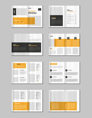 Naklejka na ściany i meble Company profile, multipage flyer brochure, portfolio magazine, annual report, catalog and a4 multipage template design