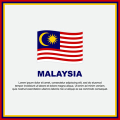 Malaysia Flag Background Design Template. Malaysia Independence Day Banner Social Media Post. Malaysia Banner