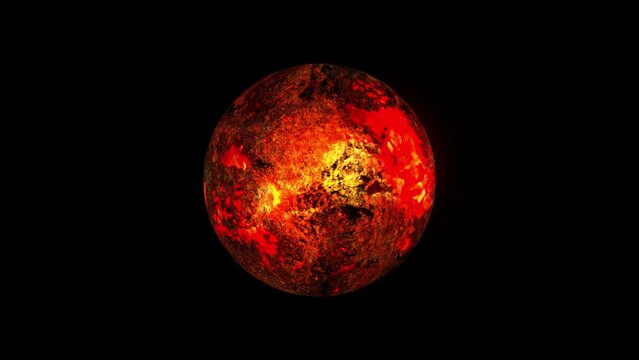 3D motion graphics, the Sun view from the space . The surface of the sun splashes of prominences with enormous thermal energy.
