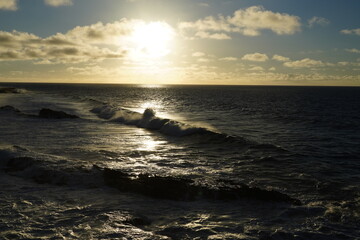 Sunset from the northen beaches of Fuerteventura 